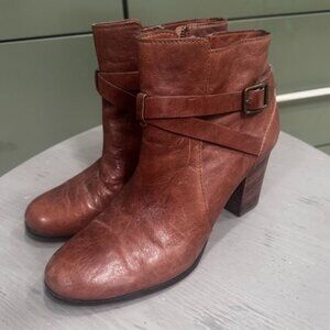 Cole Haan Brown Leather Booties Size 10